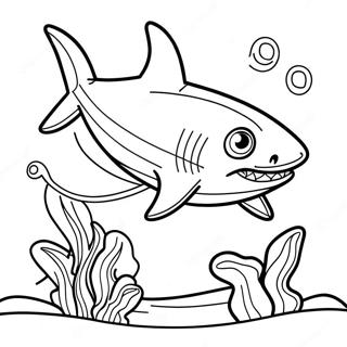 Shark Boy Swimming In The Ocean Coloring Page 24712-19518