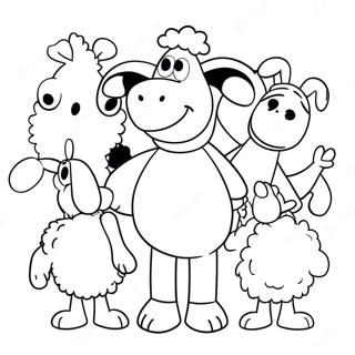 Shaun The Sheep With Friends Coloring Page 24743-19541