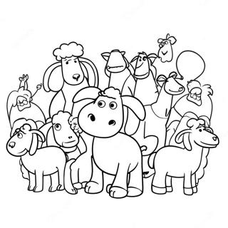 Shaun The Sheep With Friends Coloring Page 24743-19544