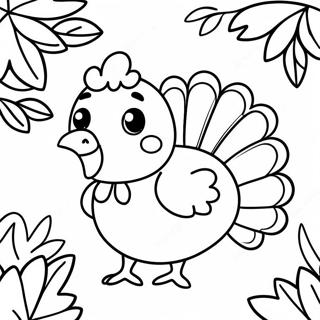 Cute Turkey Coloring Pages