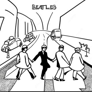 Renkli Beatles Albüm Kapağı Boyama Sayfası 24763-19560