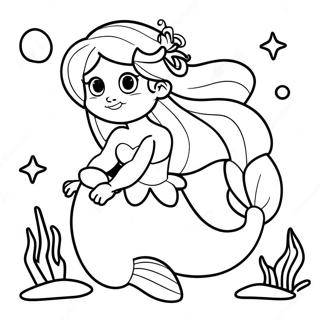 Little Mermaid 2 Ariel With Friends Coloring Page 24773-19566