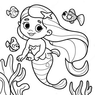 Little Mermaid 2 Ariel With Friends Coloring Page 24773-19568