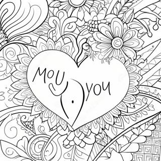 Heartfelt I Love You Mom And Dad Coloring Page 24783-19589