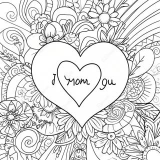 Heartfelt I Love You Mom And Dad Coloring Page 24783-19592