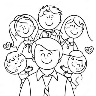 I Love My Family Coloring Pages