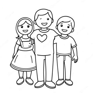 I Love My Family Coloring Page 24802-19594