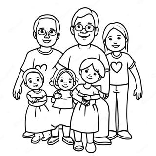 I Love My Family Coloring Page 24802-19595