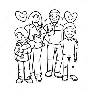 I Love My Family Coloring Page 24802-19596