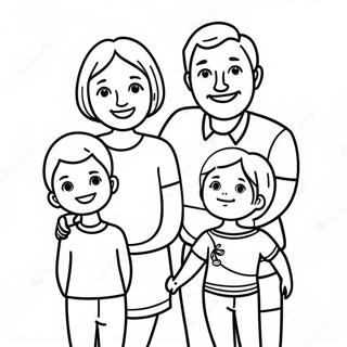 Happy Family Together Coloring Page 24803-19597