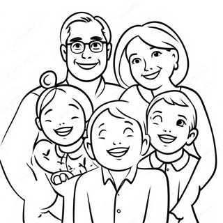 Happy Family Together Coloring Page 24803-19599