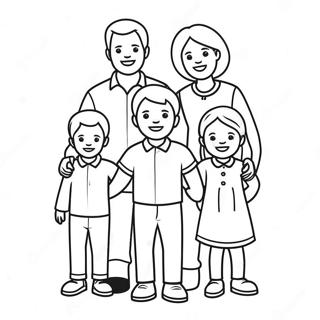 Happy Family Together Coloring Page 24803-19600