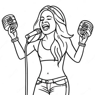 Shakira Singing On Stage Coloring Page 24892-19659