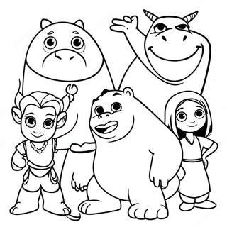 Dreamworks Characters Coloring Page 24902-19668