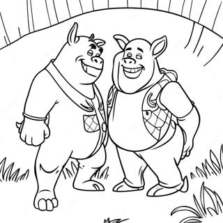 Shrek And Donkey Adventure Coloring Page 24903-19673