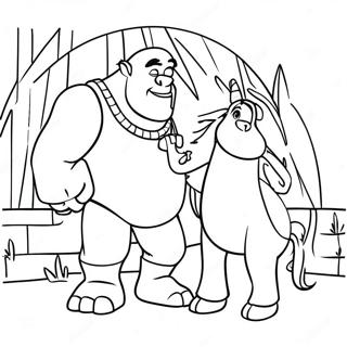 Shrek And Donkey Adventure Coloring Page 24903-19674