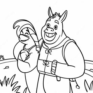 Shrek And Donkey Adventure Coloring Page 24903-19675