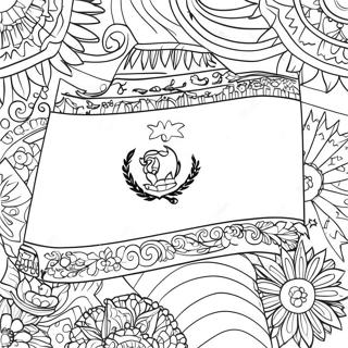 Hispanic Flags Coloring Pages