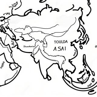 아시아 지도 색칠 공부 페이지 24952-19716