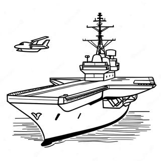 Aircraft Carrier Coloring Pages