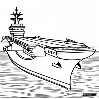 Aircraft Carrier Coloring Pages