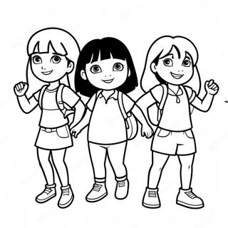 Adventurous Dora And Friends Coloring Page 24983-19738