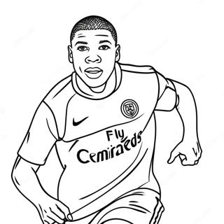 Mbappe Action Shot Ausmalbild 2500-1999