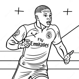 Mbappe Action Shot Ausmalbild 2500-2000