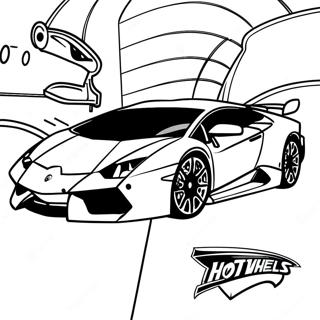 Lamborghini Hot Wheels Coloring Pages