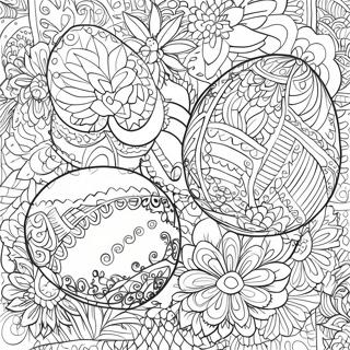 Intricate Easter Egg Patterns Coloring Page 25063-19802