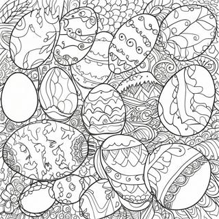 Intricate Easter Egg Patterns Coloring Page 25063-19803