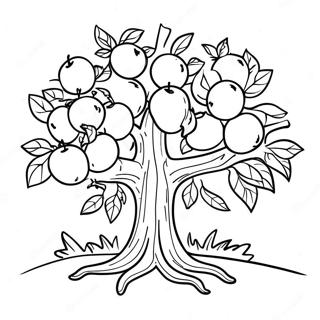 Apple Tree Coloring Page 25072-19805