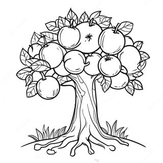 Apple Tree Coloring Page 25072-19807