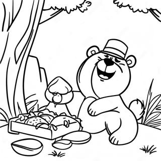 Yogi Bear Picnic Coloring Page 25083-19818