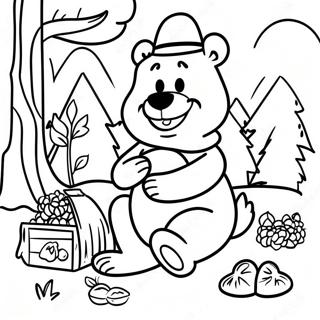 Yogi Bear Picnic Coloring Page 25083-19819