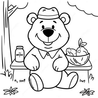 Yogi Bear Picnic Coloring Page 25083-19820