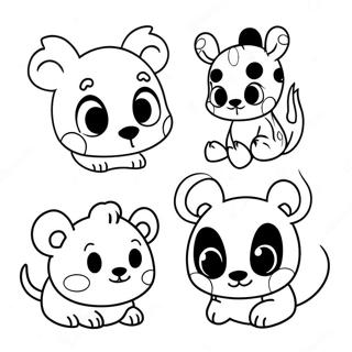 Cute Disney Baby Animals Coloring Page 25103-19831