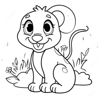 Cute Disney Baby Animals Coloring Page 25103-19832