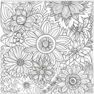 Stress Relief - Adult Flowers Coloring Pages