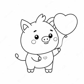 Kawaii Cute Pig Coloring Pages