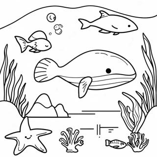 Colorful Ocean Habitat Coloring Page 25173-19921