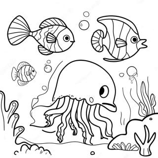 Colorful Ocean Habitat Coloring Page 25173-19924