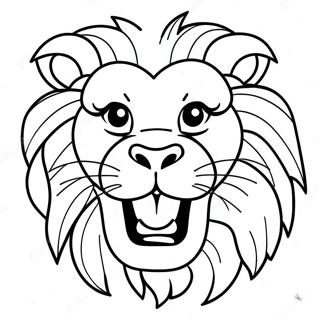 Majestic Lion Roaring Coloring Page 251-214