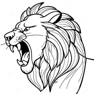 Majestic Lion Roaring Coloring Page 251-216