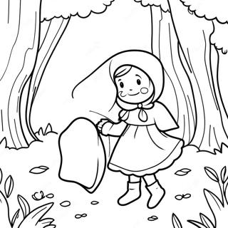 Little Red Riding Hood In The Enchanted Forest Coloring Page 25203-19927