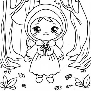 Little Red Riding Hood In The Enchanted Forest Coloring Page 25203-19928