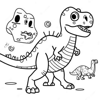 Dinosaur Fossil Coloring Page 25272-19969