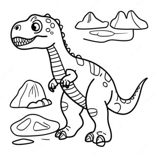 Dinosaur Fossil Coloring Page 25272-19971