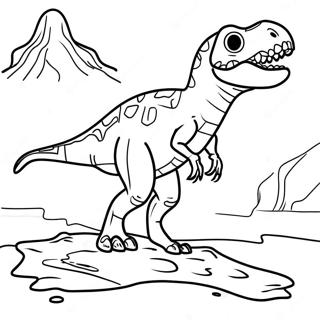 T Rex Fossil Excavation Coloring Page 25273-19962