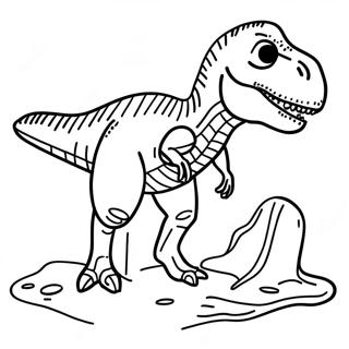 T Rex Fossil Excavation Coloring Page 25273-19963